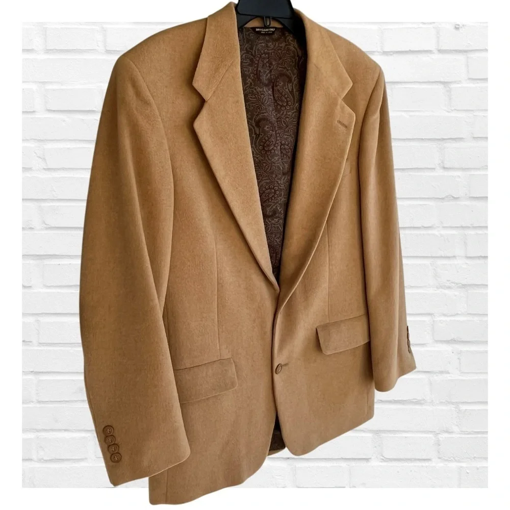 Vintage Lord & Taylor Bill Blass Camel Hair Suit Jacket Blazer Old Money Preppy